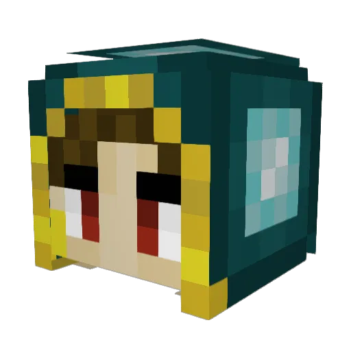 Serial326 Minecraft avatar head, 3D render