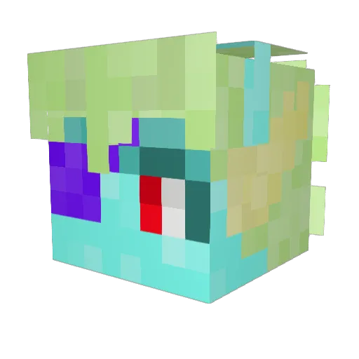 Serial_Introvert Minecraft avatar head, 3D render