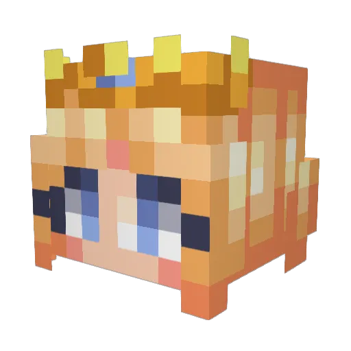Serialwifey Minecraft avatar head, 3D render