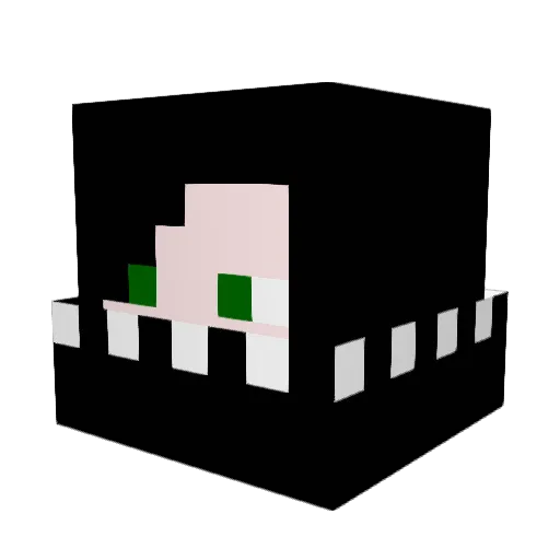Seriamaius Minecraft avatar head, 3D render