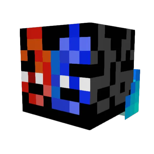 Seriator Minecraft avatar head, 3D render
