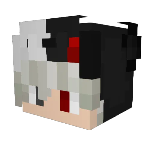 Seridwen Minecraft avatar head, 3D render