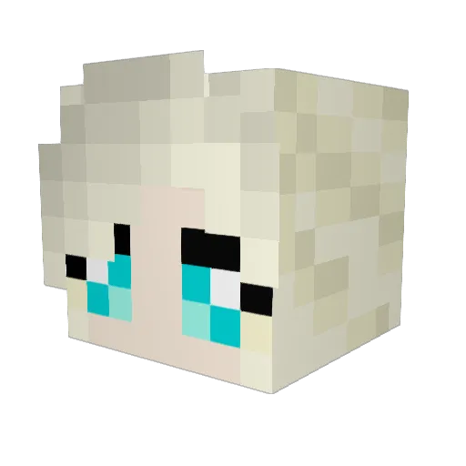 Serie2008 Minecraft avatar head, 3D render