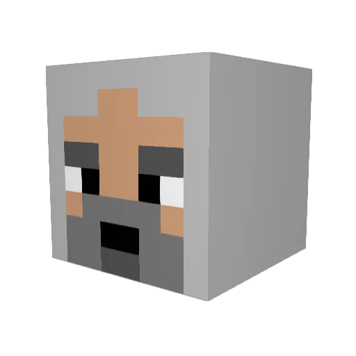Seriglus Minecraft avatar head, 3D render