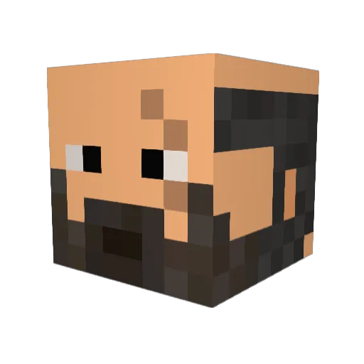 Seriko47 Minecraft avatar head, 3D render