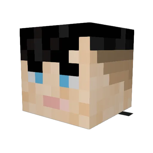 Serimy Minecraft avatar head, 3D render