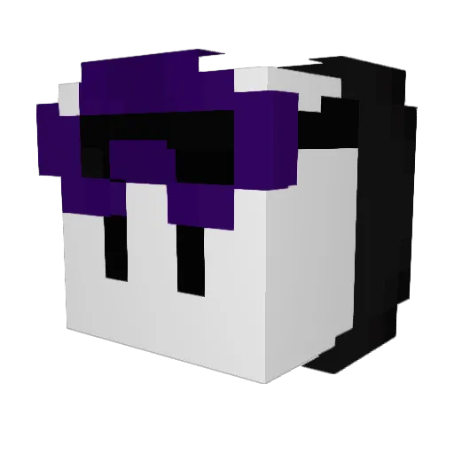 Serinios Minecraft avatar head, 3D render