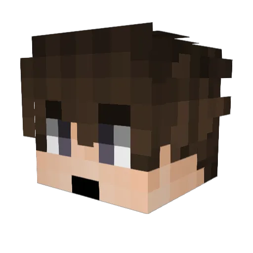 Serio1 Minecraft avatar head, 3D render