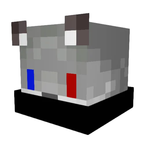 SeriouZlyWolf Minecraft avatar head, 3D render
