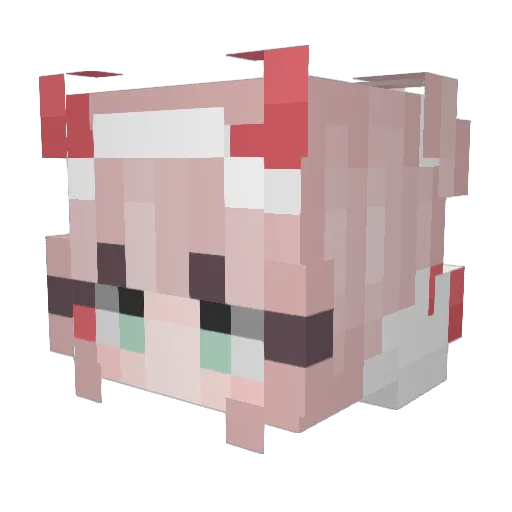 SeriousCabbage Minecraft avatar head, 3D render