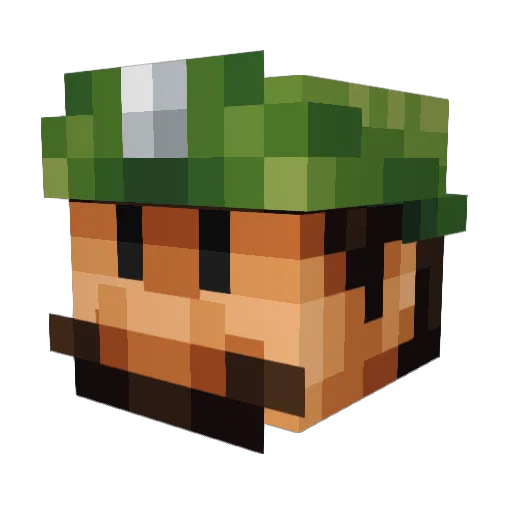 SeriousDan Minecraft avatar head, 3D render