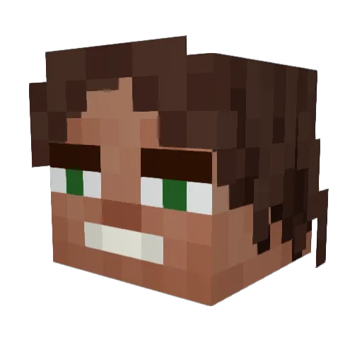 SeriousHayden Minecraft avatar head, 3D render