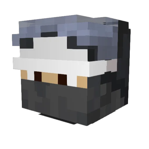 SeriousMessNL Minecraft avatar head, 3D render