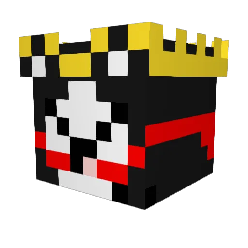 SeriousNow Minecraft avatar head, 3D render