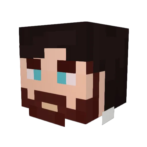 SeriousSNick Minecraft avatar head, 3D render