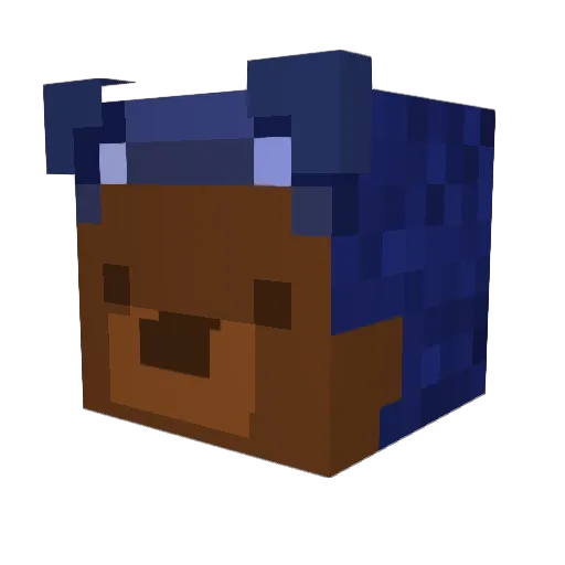 SeriousSteppaz Minecraft avatar head, 3D render