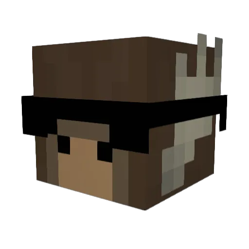 Serious_Joe Minecraft avatar head, 3D render