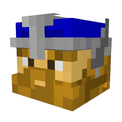 Serious_Tone Minecraft avatar head, 3D render