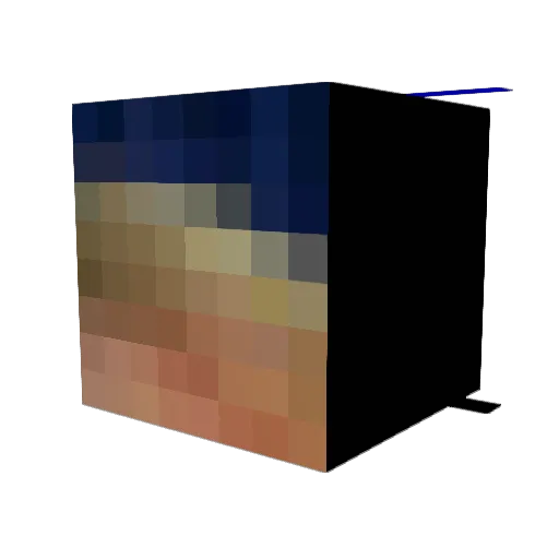 SeriouslyFast Minecraft avatar head, 3D render