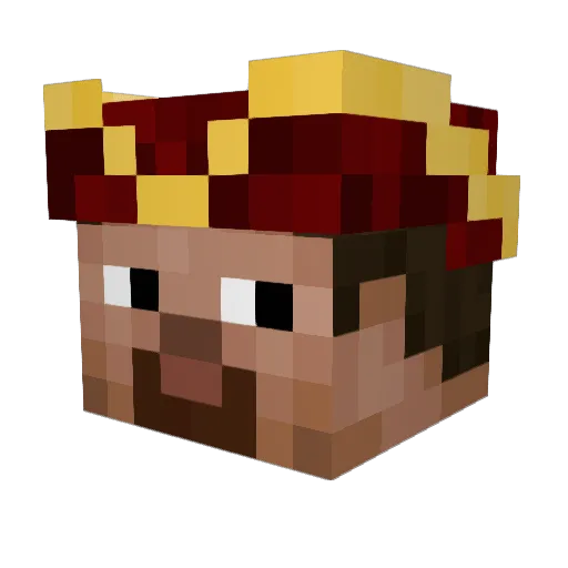 Serioux Minecraft avatar head, 3D render