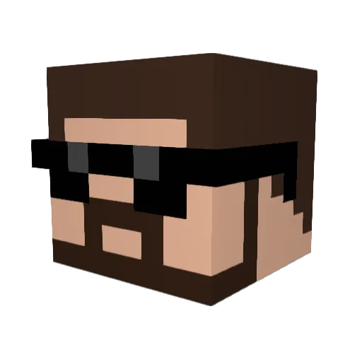 Serioyz Minecraft avatar head, 3D render