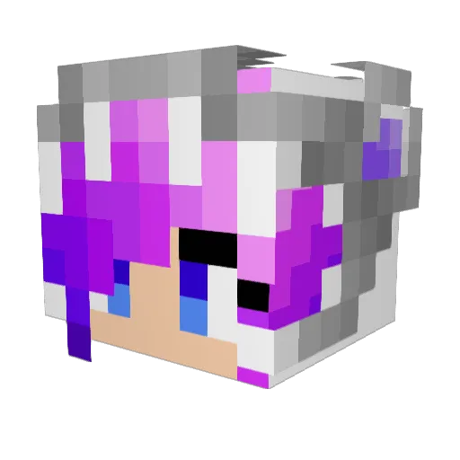 Seriphe Minecraft avatar head, 3D render