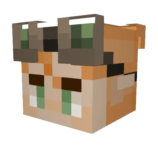 Seriwawa Minecraft avatar head, 3D render