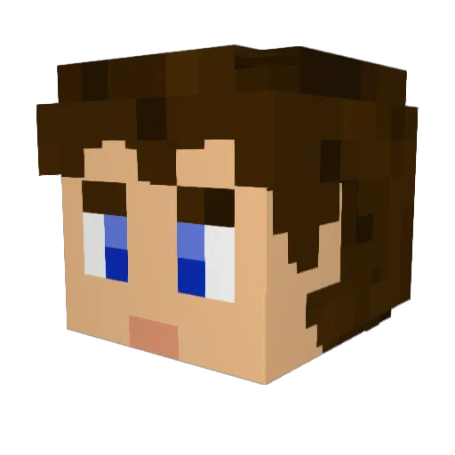 Serixz Minecraft avatar head, 3D render