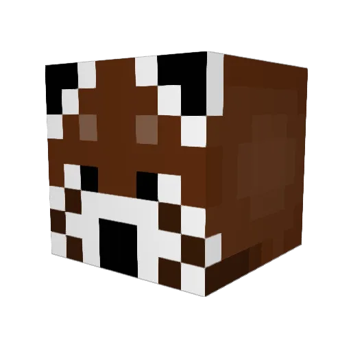 Serjasun Minecraft avatar head, 3D render
