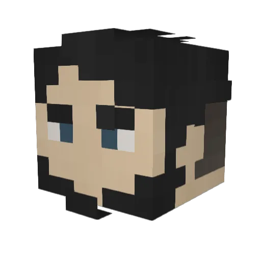 Serjekk Minecraft avatar head, 3D render