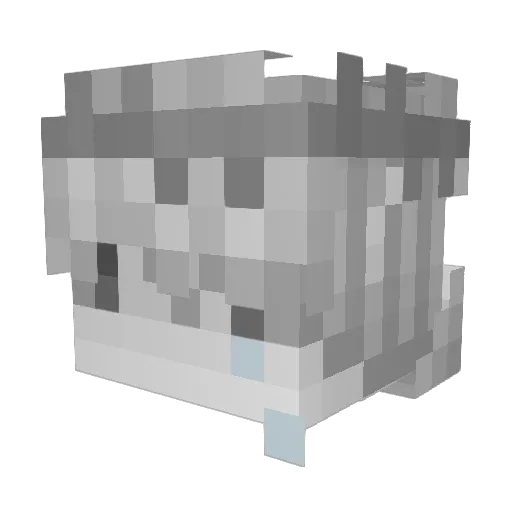 SerkzFX Minecraft avatar head, 3D render