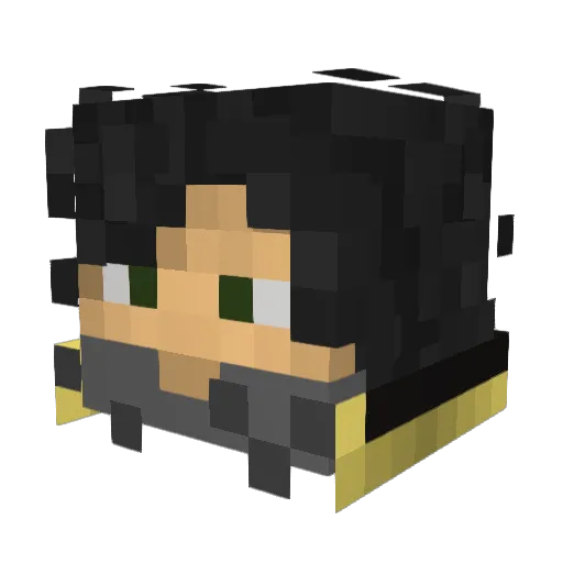 Serlog Minecraft avatar head, 3D render