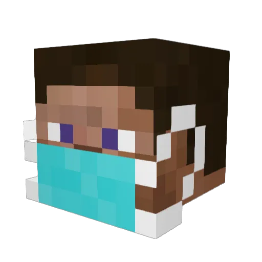 Serlooks Minecraft avatar head, 3D render