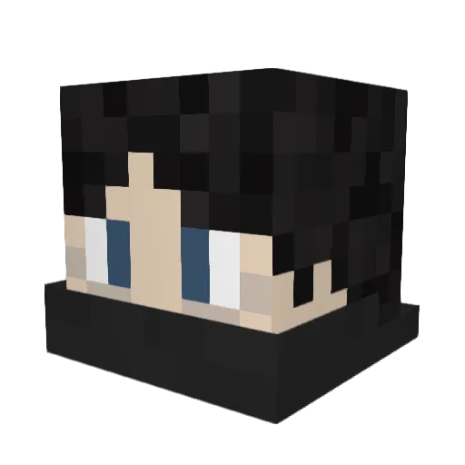 Sermique Minecraft avatar head, 3D render