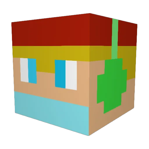 Sernik2020 Minecraft avatar head, 3D render