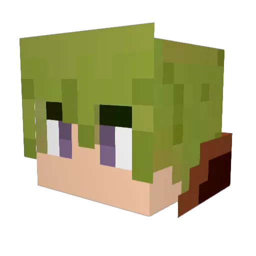 SeroR1 Minecraft avatar head, 3D render