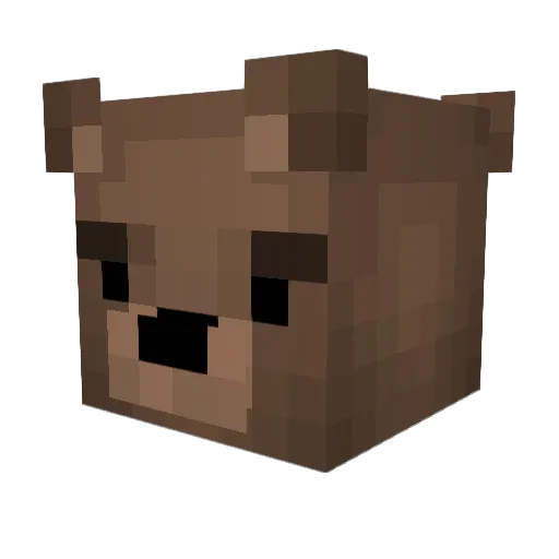 Serotonina Minecraft avatar head, 3D render