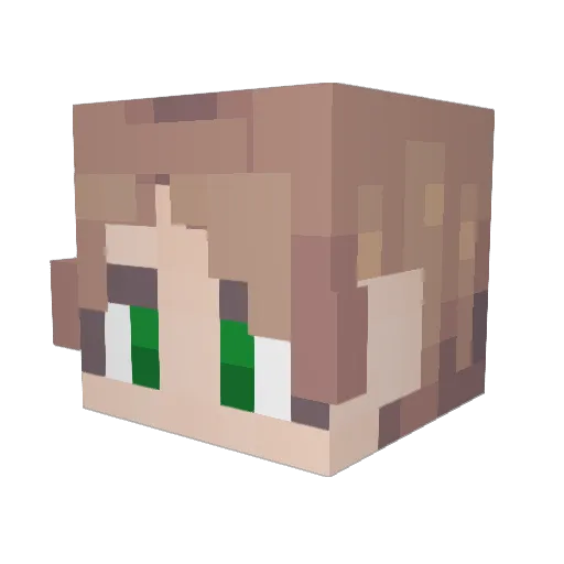 SerpentGER Minecraft avatar head, 3D render