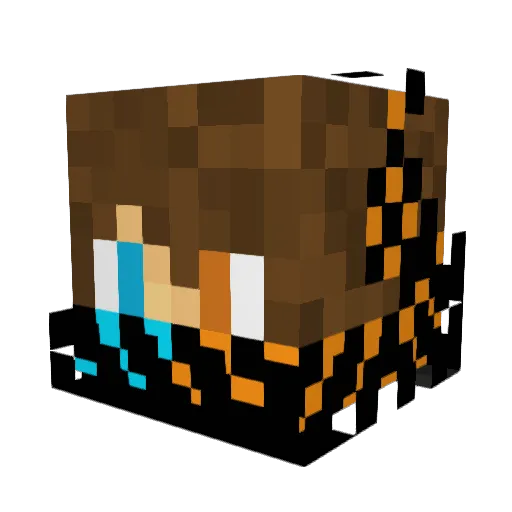 SerpentKid Minecraft avatar head, 3D render