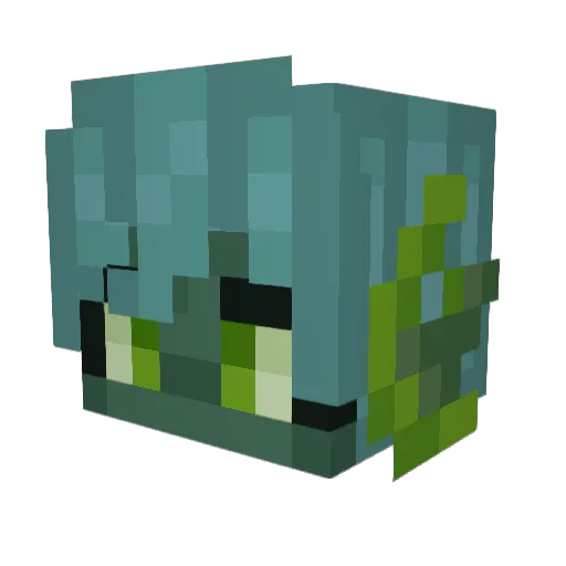Serpenta Minecraft avatar head, 3D render
