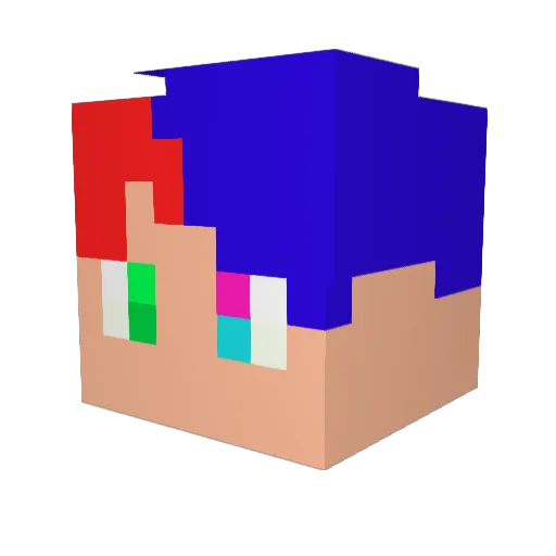 Serperior0711 Minecraft avatar head, 3D render