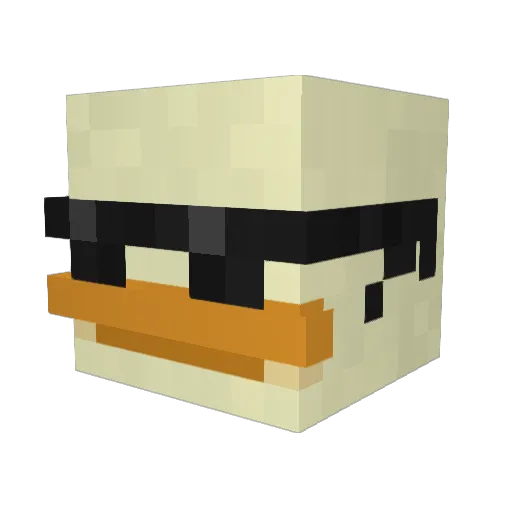 Serpick Minecraft avatar head, 3D render