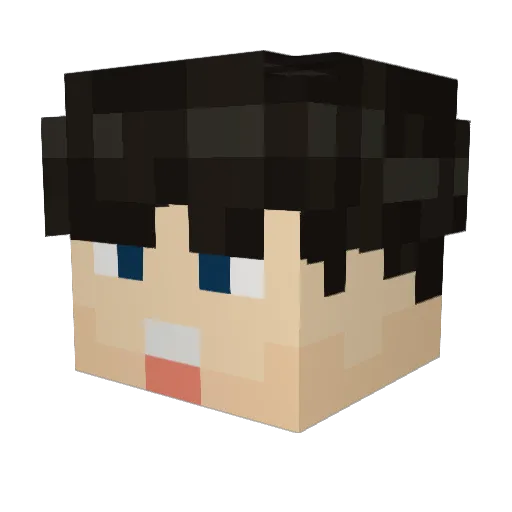 Serpico1 Minecraft avatar head, 3D render