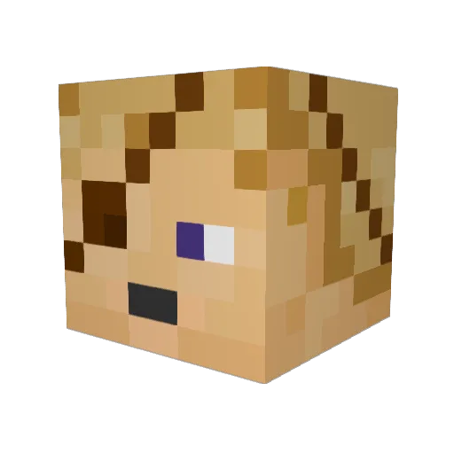 Serpikus Minecraft avatar head, 3D render