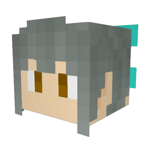 SerraKingdom Minecraft avatar head, 3D render