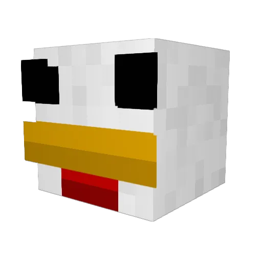 Serranity Minecraft avatar head, 3D render