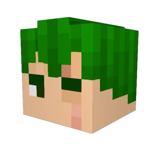 SerranoTBS Minecraft avatar head, 3D render