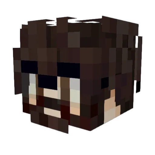 Serranosking Minecraft avatar head, 3D render
