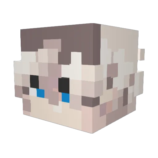Serrapph Minecraft avatar head, 3D render