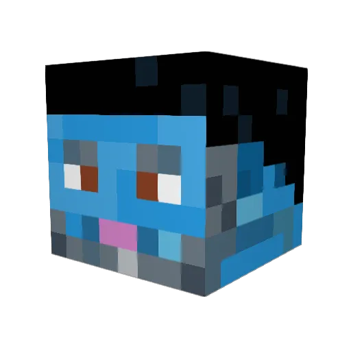 Serrasexual Minecraft avatar head, 3D render